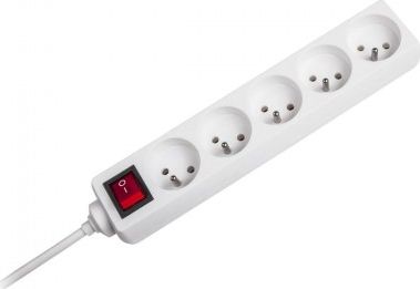 Listwa zasilająca Rebel Electro 5 gniazd 3 m biała (URZ3032-3B)