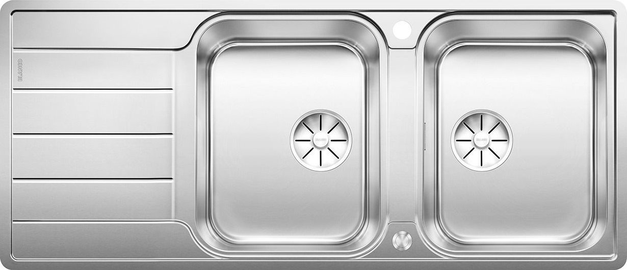 Zlewozmywak Blanco BLANCO CLASSIMO 8 S-IF stal polerowana odwracalny, korek auto., PushControl, InFino