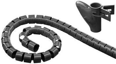 Organizer Techly Spirala na przewody Czarny 1 sztuka (306417)