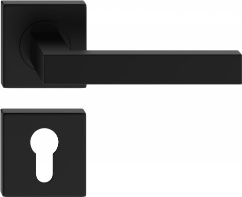 UN KLAMKA ERGO CZARNA KWADRATOWY SZYLD NA WKŁAD ITALIAN LINE (1 SZT)