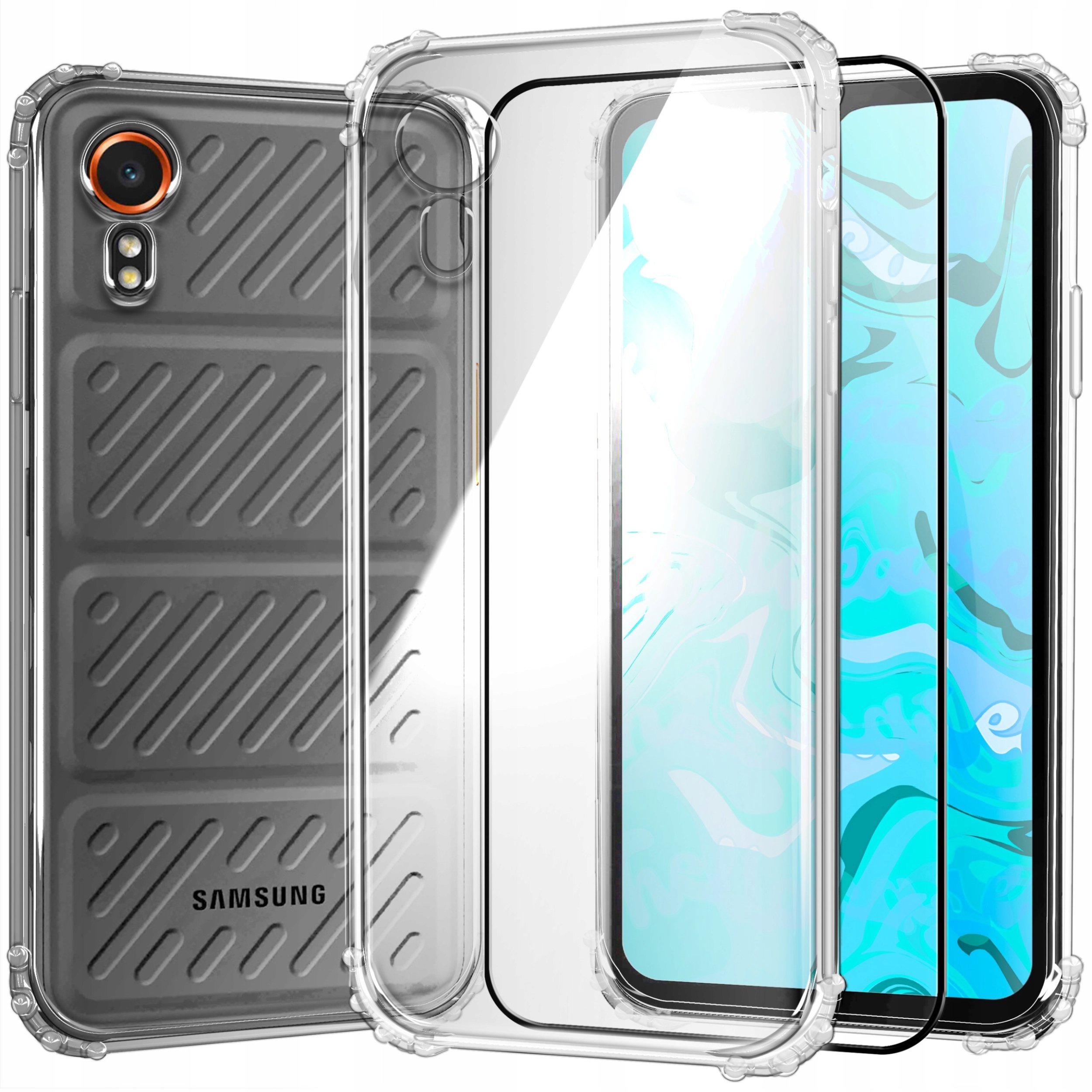 ETUI PANCERNE DO SAMSUNG GALAXY XCOVER 7 | CASE SILIKON GUMOWE SLIM SZKŁO