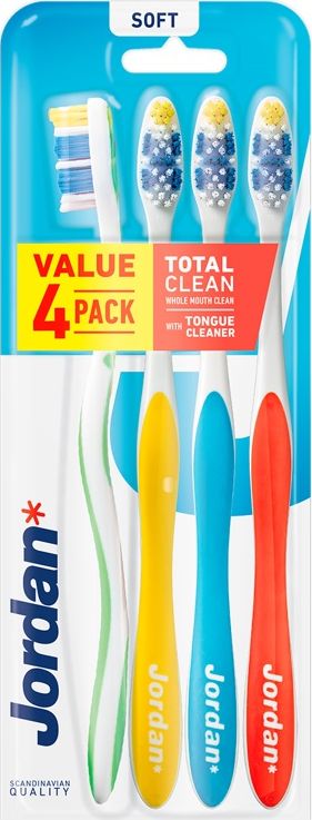 Jordan Szczoteczka do zębów Total Clean miękka 4szt