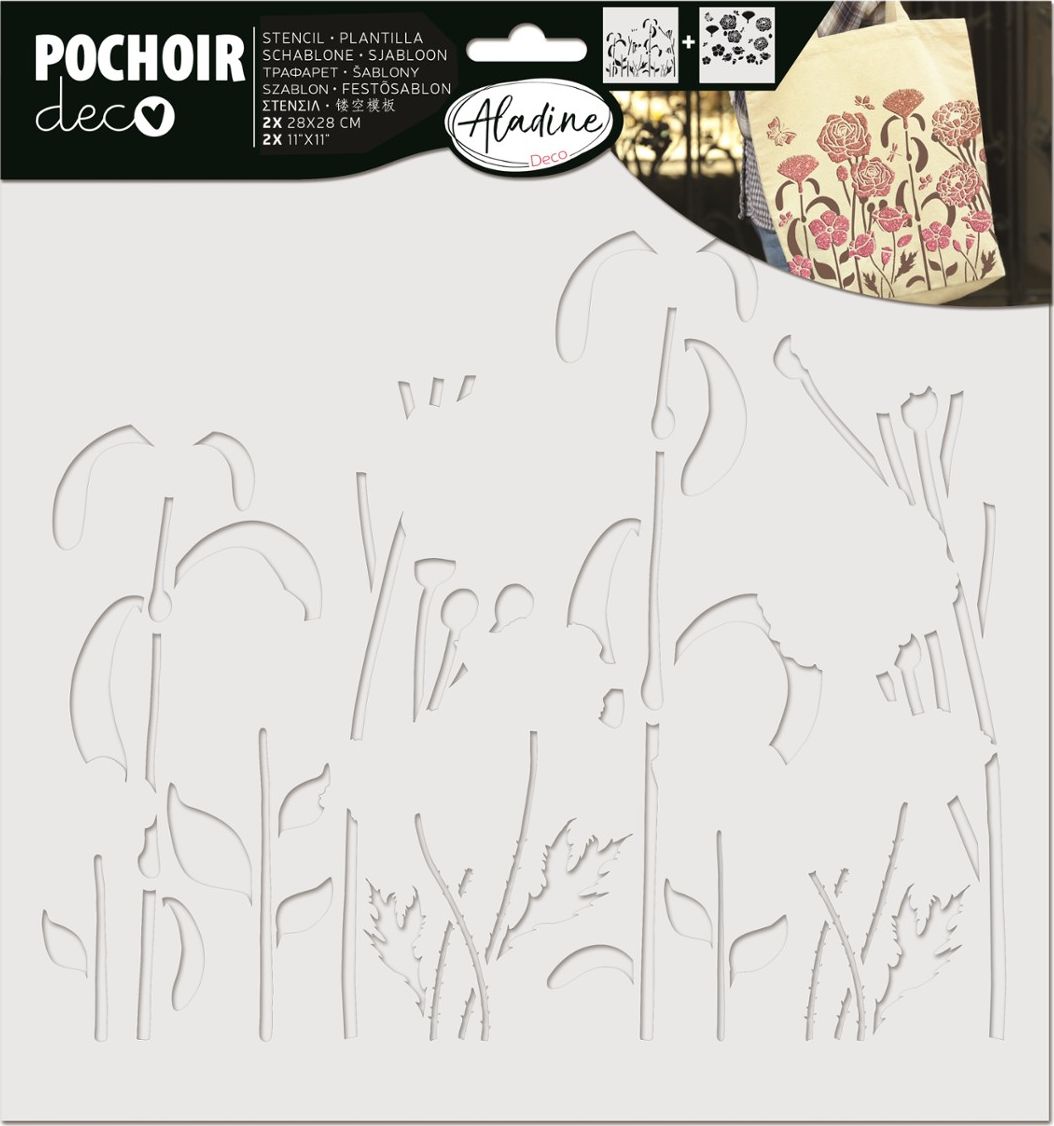 Aladine Szablon 2-stopniowy 28x28 Kwiaty