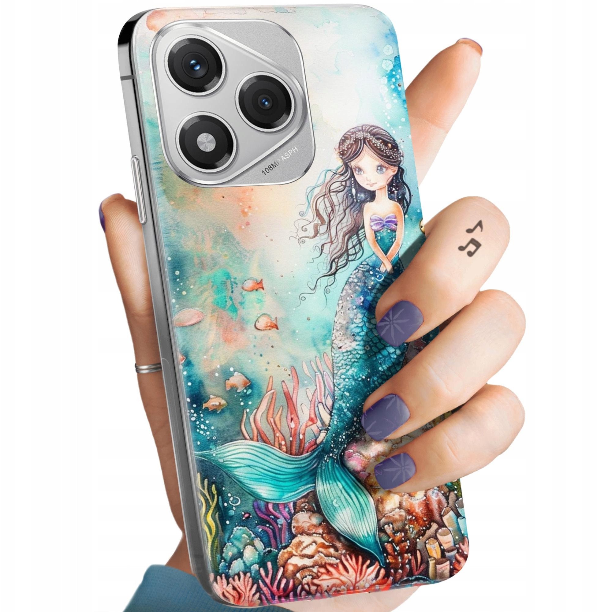 ETUI DO HONOR 400 LITE WZORY SYRENKI NIMFY MORSKIE PANNY OBUDOWA POKROWIEC