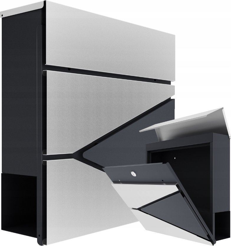 Skrzynka Na Listy Gazety Pocztowa Listowa Duża Post 40 Silver