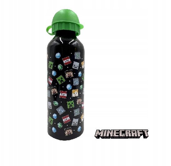 Butelka aluminiowa / bidon / korek niekapek / Minecraft / TNT / czarna