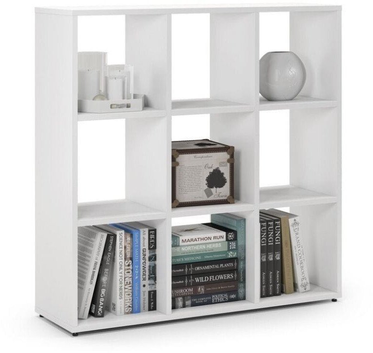 Regał komorowy, ETAP, 100x30x100 cm, biel, mat | TYLETEGOTU