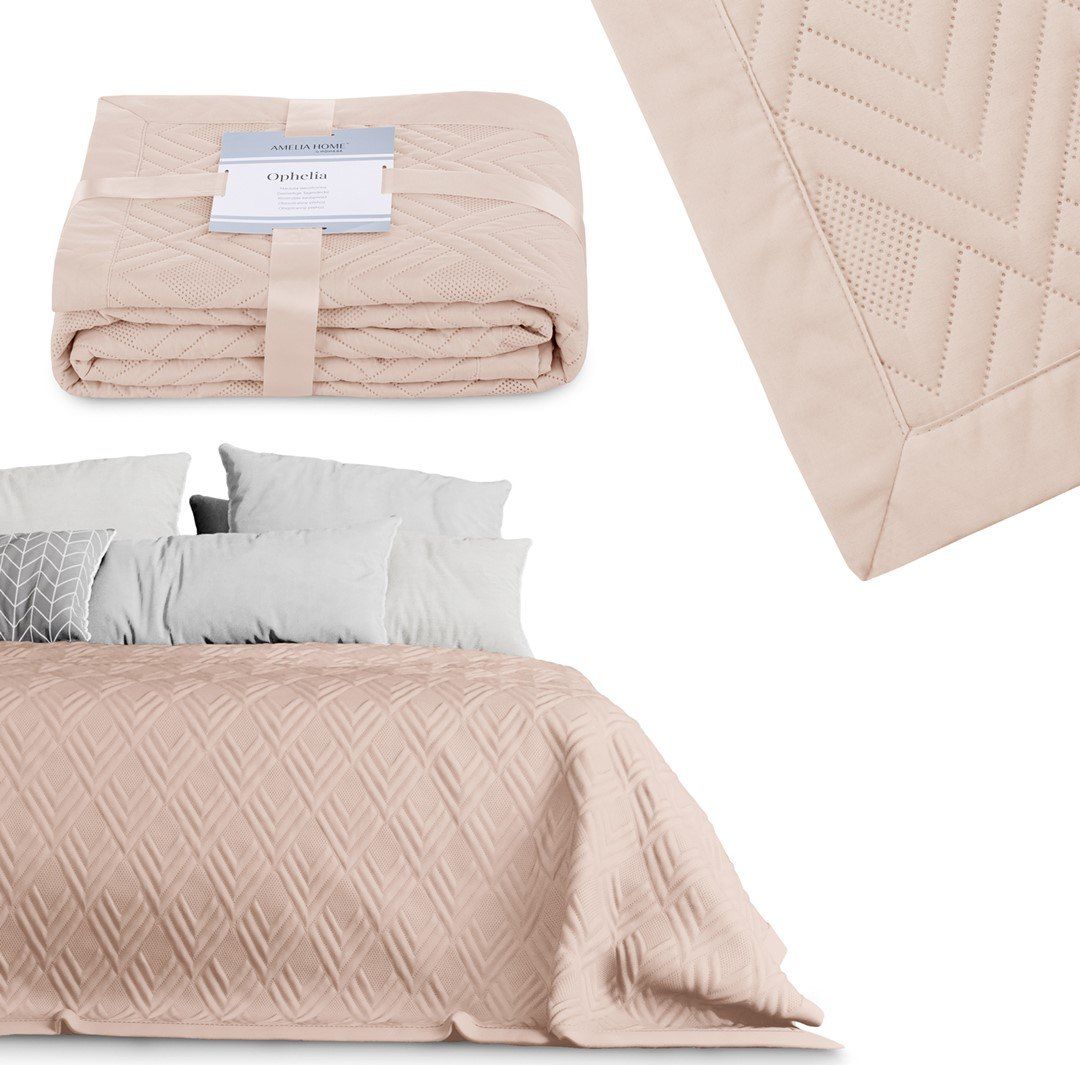 AmeliaHome BEDS/AH/OPHELIA/POWDERPINK/260x280
