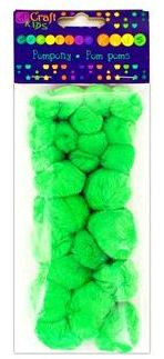 DP Craft Pompony akrylowe mix Zielone