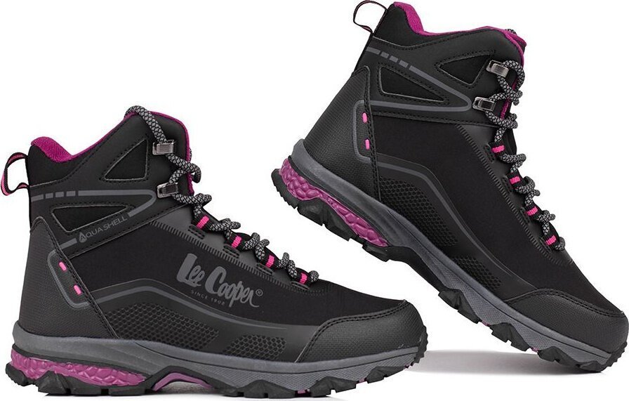 Buty trekkingowe damskie Lee Cooper Buty trekkingowe turystyczne damskie Lee Cooper czarno-różowe LCJ-23-01-2020LA 36