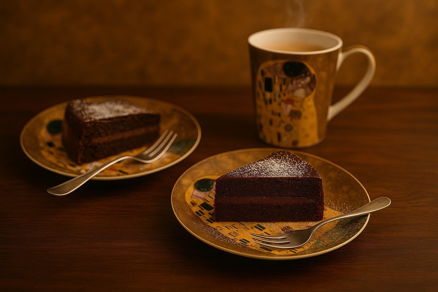 Komplet 2 talerzy deserowych 19 cm The Kiss Classic