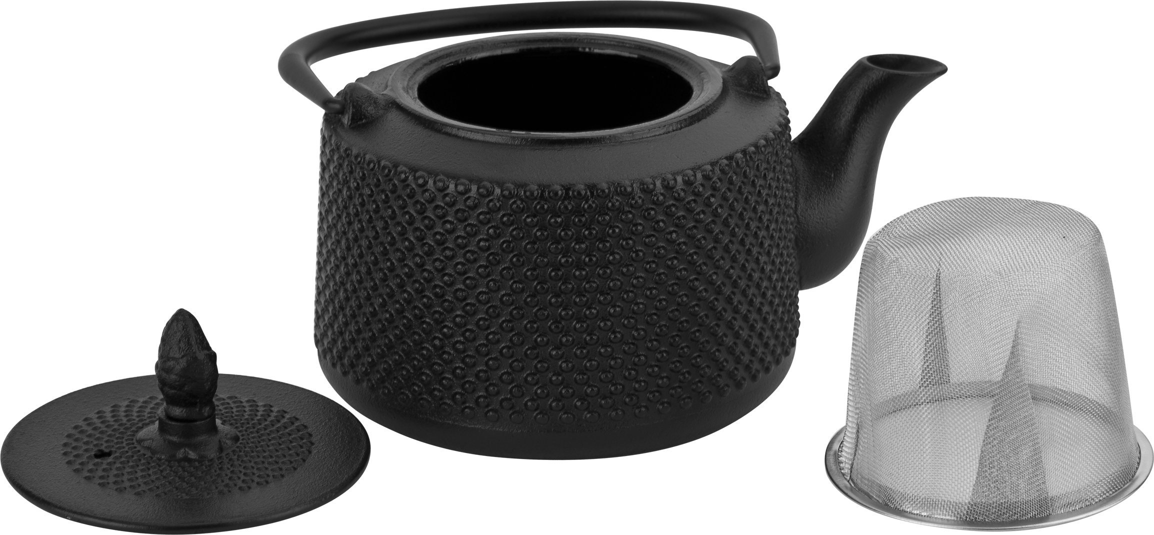 Witek Home Żeliwny czajnik 0,75 L z sitkiem SakuraTea czarny