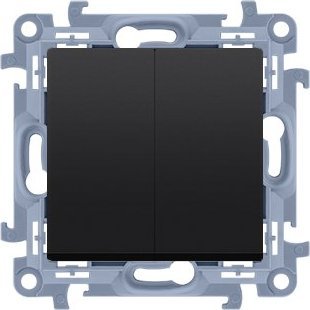 Kontakt-Simon Łącznik świecznikowy z podświetleniem LED i do wersji IP44 (moduł) 10AX, 250V~, zaciski śrubowe, czarny mat !Posiada wkładkę uszczelniaj