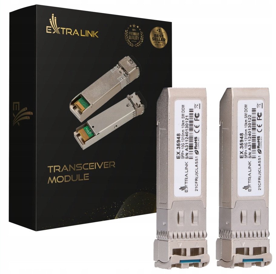 Moduł SFP ExtraLink EXTRALINK SFP+ 10G 1310NM SM LC 10KM 2-PACK (DEDICATED TO HP/ARUBA)