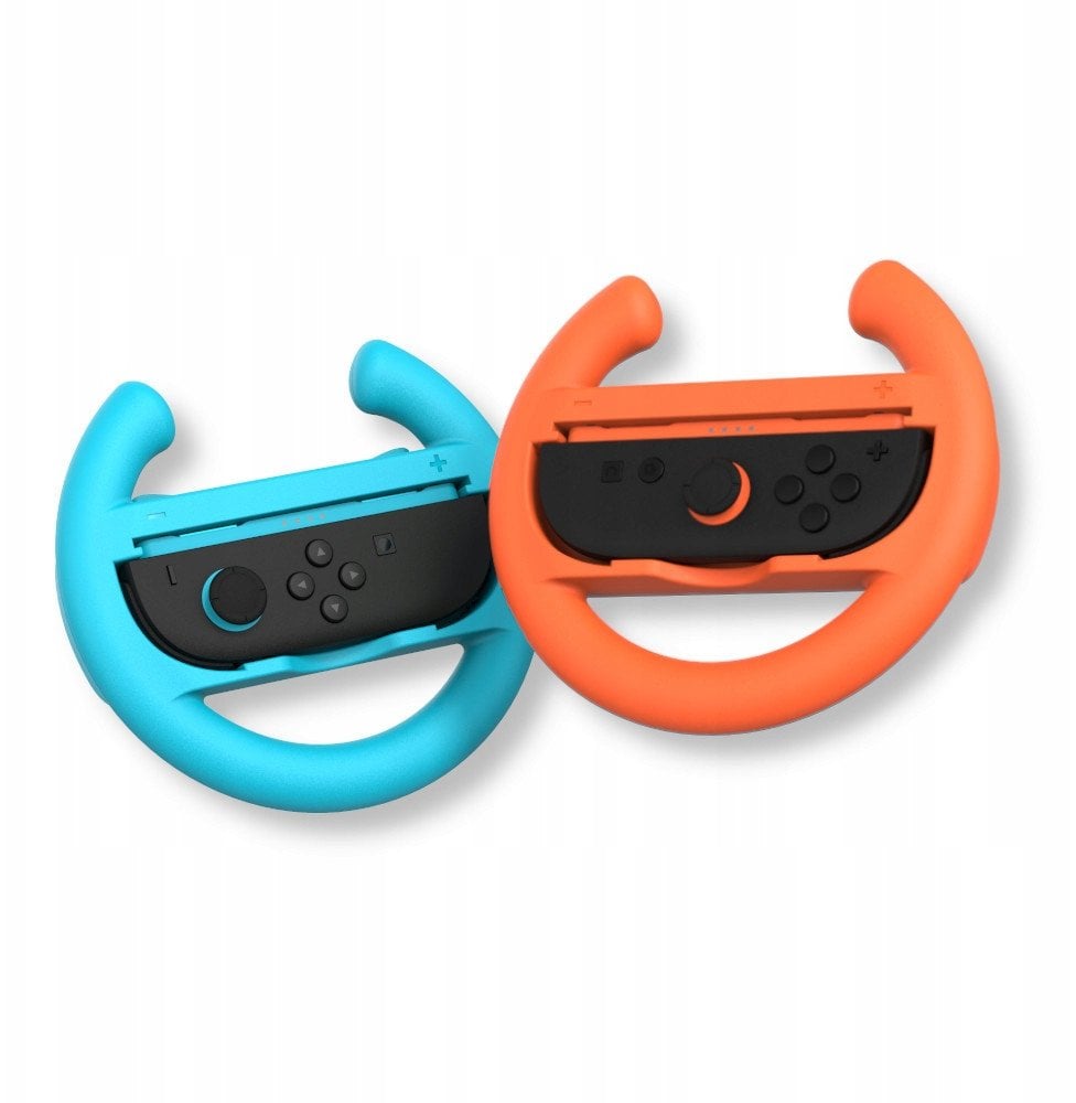 YAXO Uchwyt do Joy-Con WHEELS SET do NS/NS2 Inferno Orange&Hydro Blue
