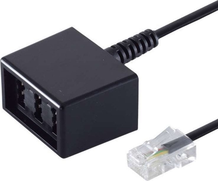 S-Impuls Western- Stecker RJ45 (8/4)-TAE-NFN-Kuppl. 0,1m (Bulk)
