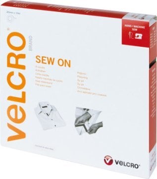 Velcro VELCRO rzep z haczykami i pętelkami do przyszycia 20 mm x 10 m szary
