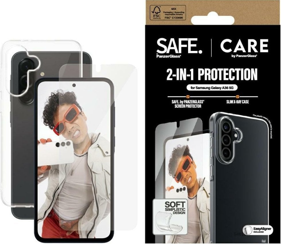 Zestaw ochronny CARE by PanzerGlass Fashion 2w1 Etui+Szkło do Samsung Galaxy A36 5G