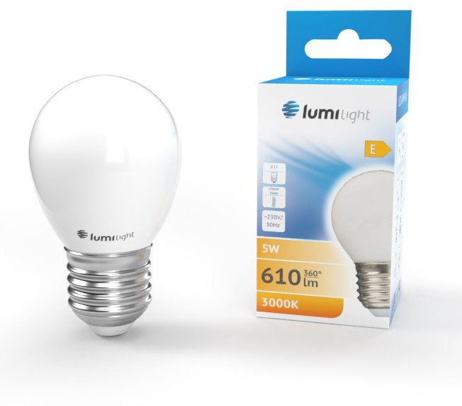 ŻARÓWKA LED G45 MILK E27 5W CIEPŁA LL6426