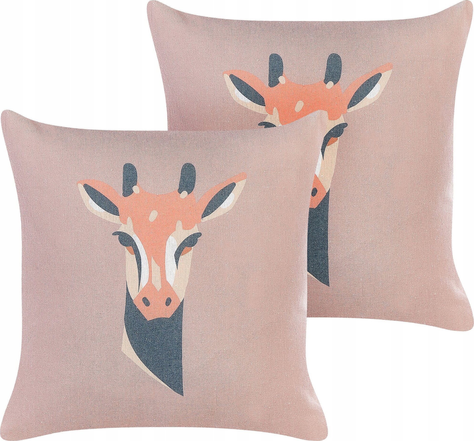 Beliani Zestaw 2 poduszek Poliester Różowy CANDELABRA