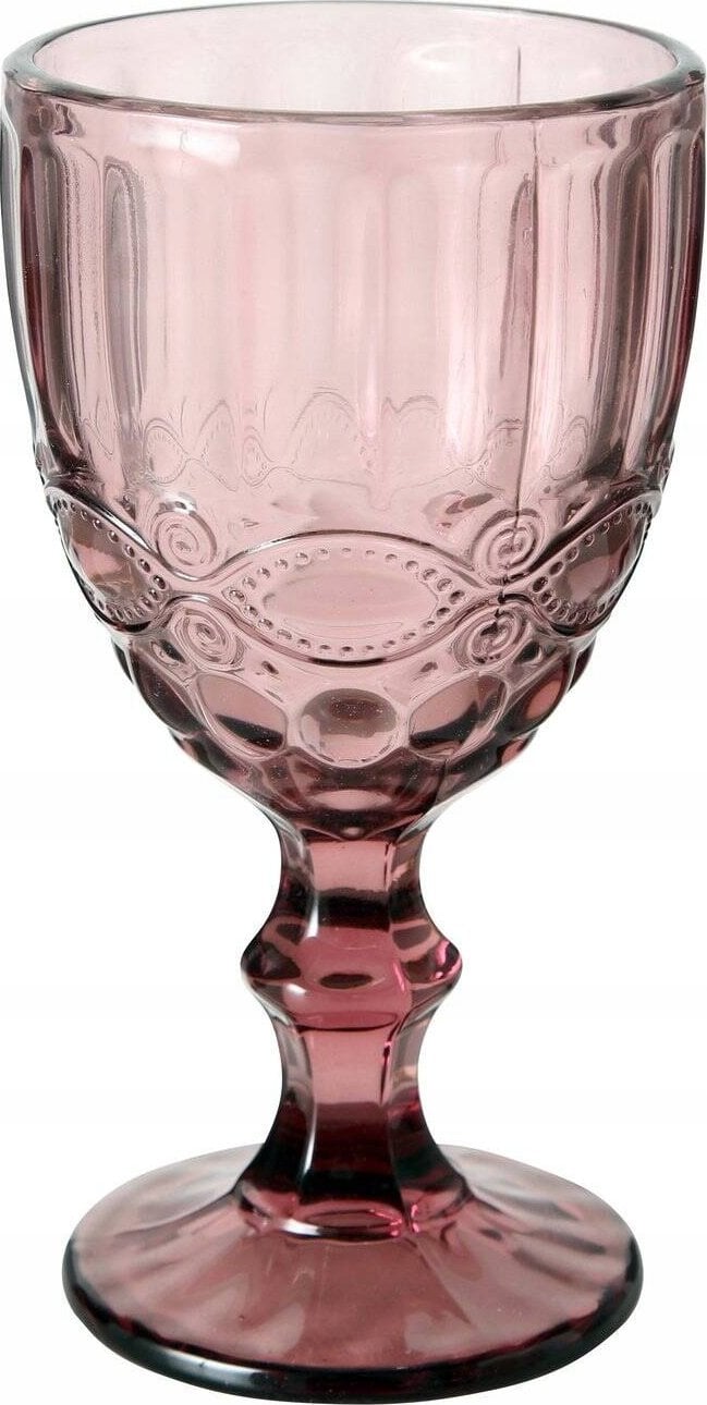 Boltze Kielich ze zdobieniem, różowy, AURORA, 300 ml