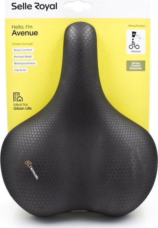 Selle Royal Siodło SELLEROYAL CLASSIC RELAXED 90st. AVENUE żelowe + elastomery unisex 730g (NEW 2023)