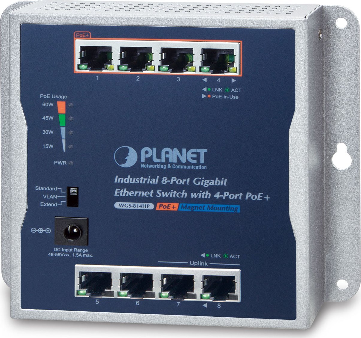 Planet Wgs-814Km P30 Industrial 8-Port 4-Port Poe (Wgs814Km) (WGS814HP)