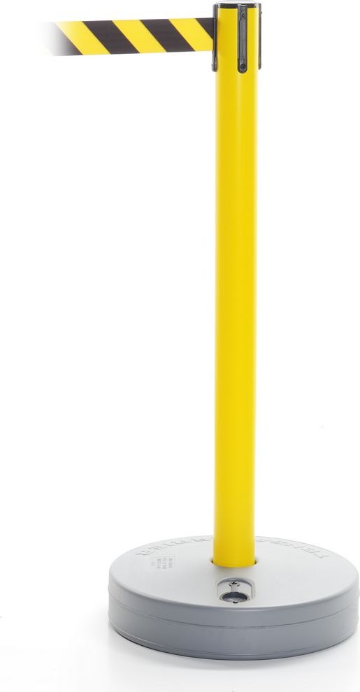 Tensator Pachołek/słupek plastikowy Outdoor z rozwijaną taśmą odgradzającą, ostrzegawczą. (Taśma 3,65m)