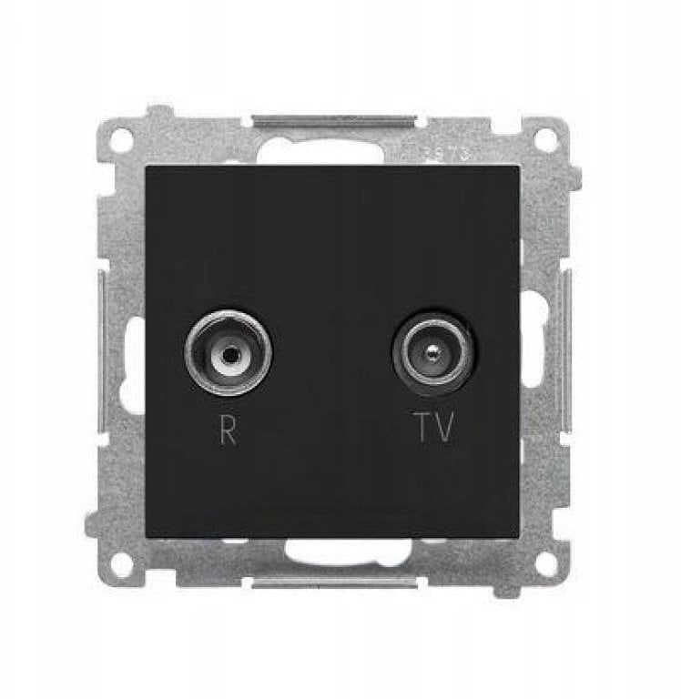 Kontakt-Simon Gniazdo antenowe R-TV końcowe 10 dB do gniazd przelotowych (moduł). 1x Wejście: 5862 MHz Czarny mat TAZ.01/149