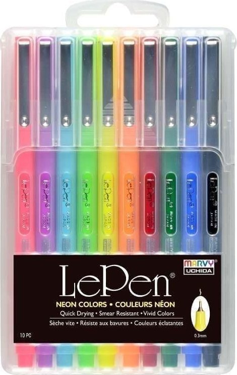 Cienkopisy Le Pen Neon 10 kolorów