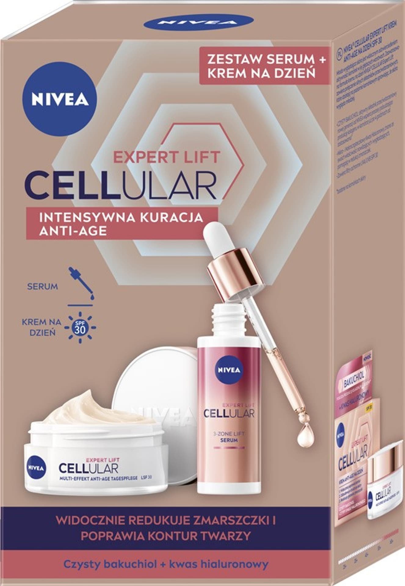 Nivea Zestaw Duo Expert Lift Krem dzień na dzień + serum