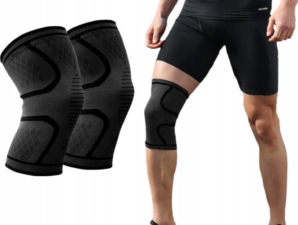 AOLIKES 2x ELASTYCZNY STABILIZATOR KOLANA OPASKA NA KOLANO USZTYWNIACZ ROZMIAR L