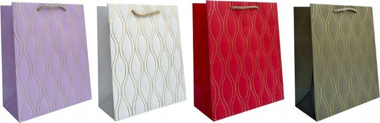 JU-PITER Torebka ozdobna prezentowa 4wz 18x23x10cm JP-RC 360C mix cena za 1 szt