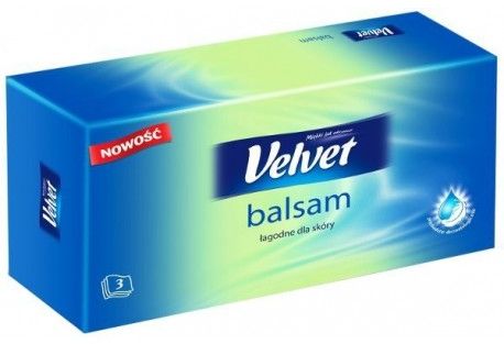 Velvet Balsam uniwersalne chusteczki 3-warstwowe 70szt