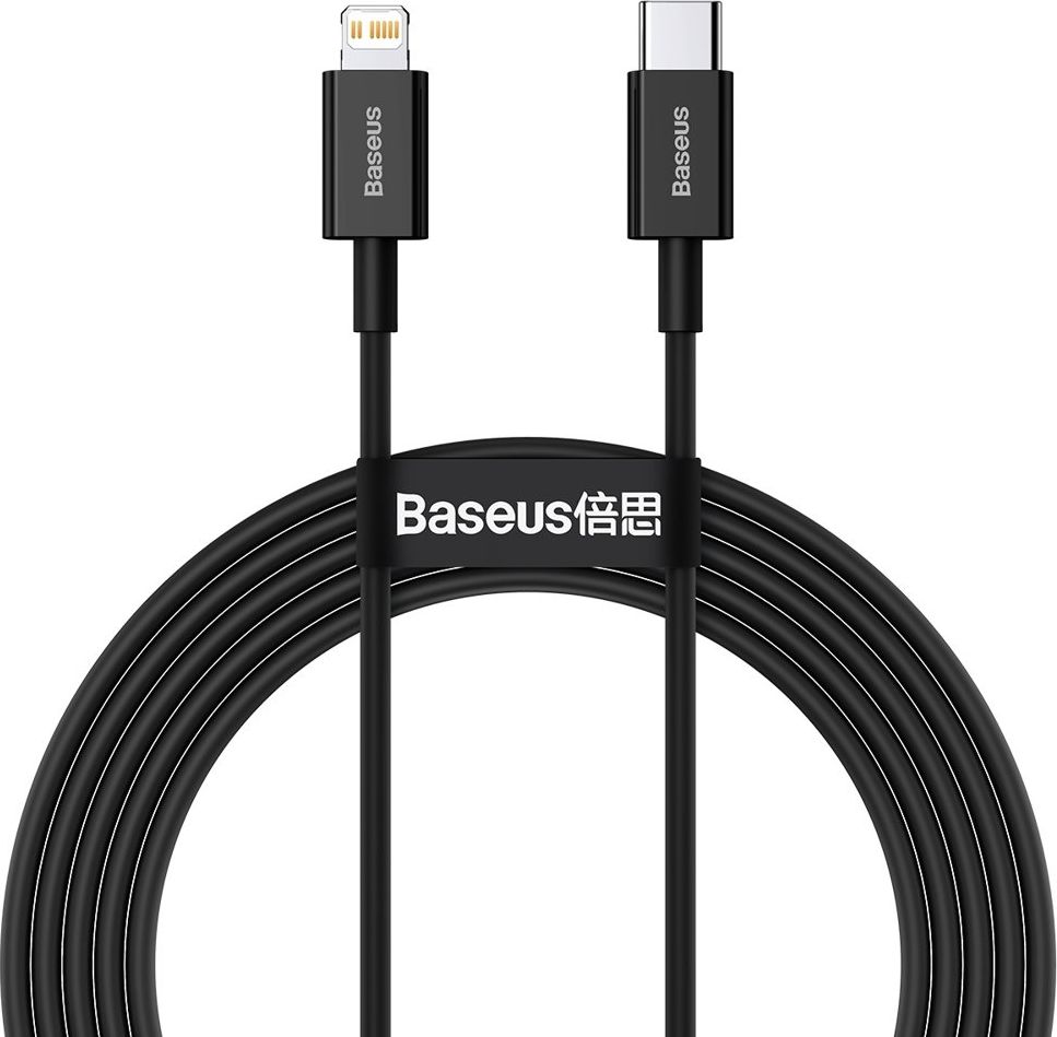 Kabel USB Baseus USB-C - Lightning 2 m Czarny (BSU2663BLK)