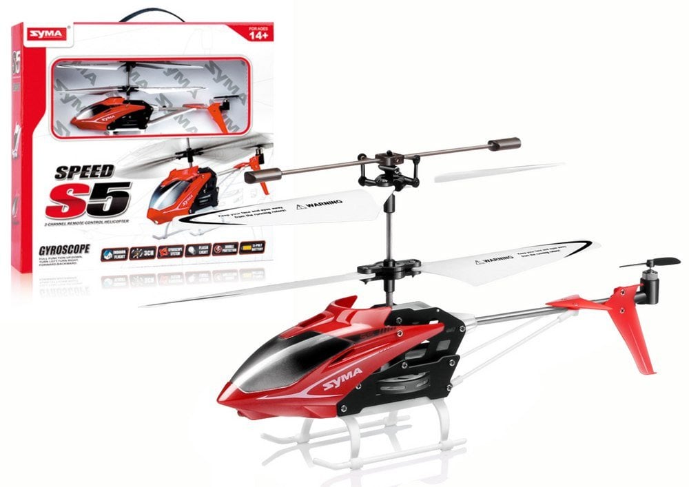 LeanToys Zdalnie Sterowany Helikopter S5 SYMA RC Czerwony