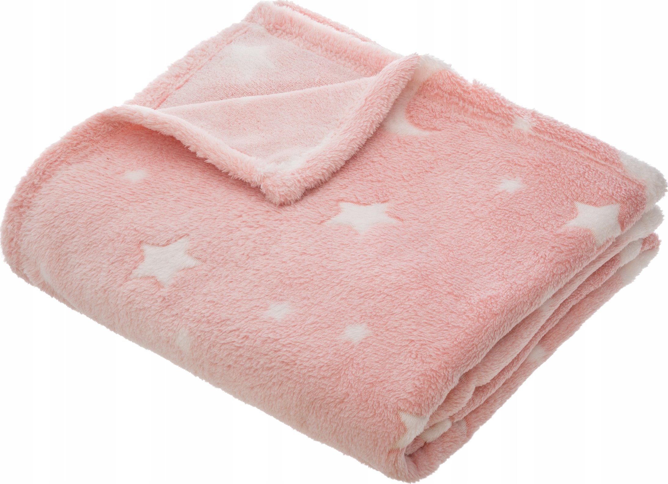 Atmosphera Koc dziecięcy, kocyk do pokoju dziecięcego, 150 x 125 cm, kolor różowy