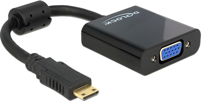 Adapter AV Delock HDMI Mini - D-Sub (VGA) czarny (65514)