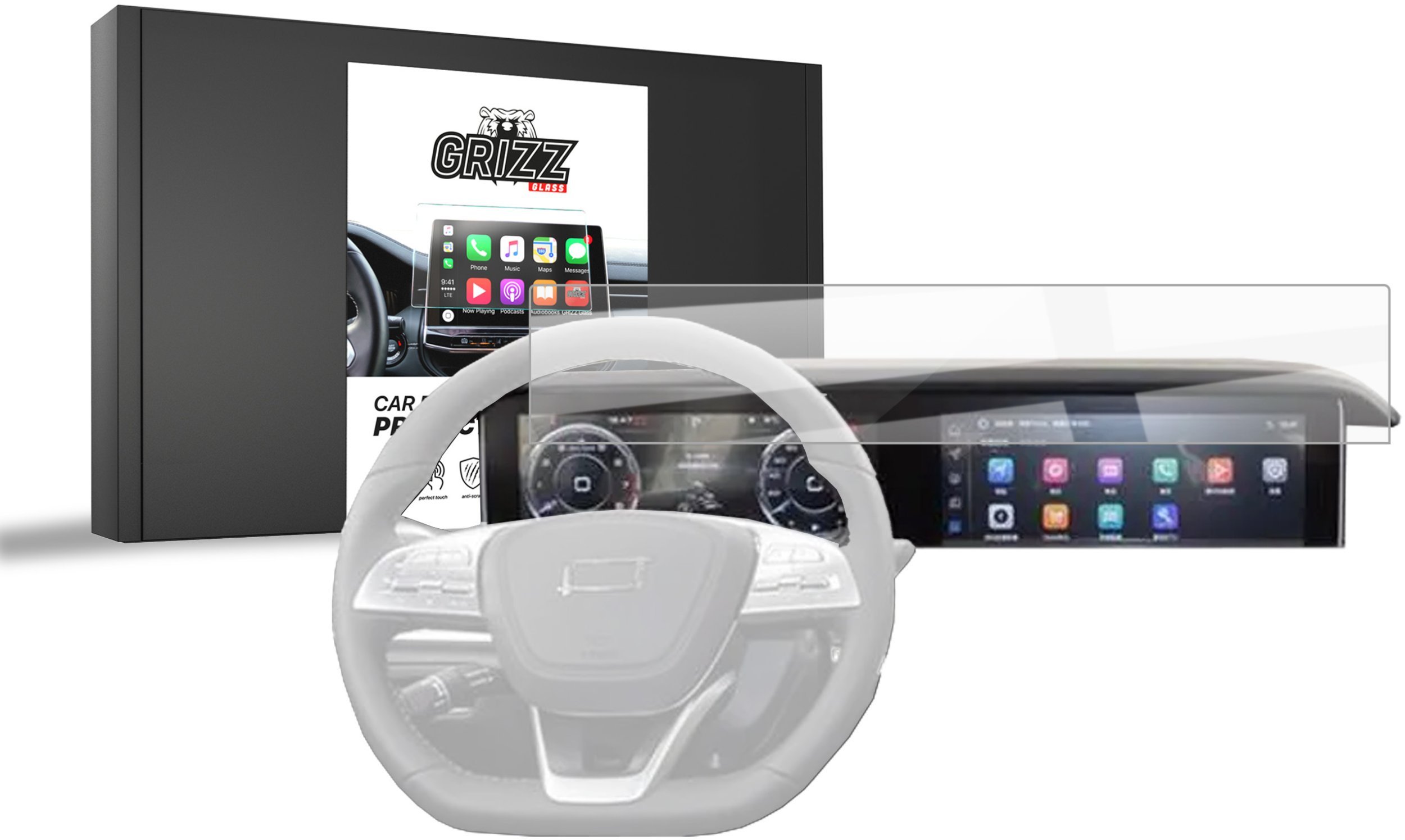 GrizzGlass Folia ceramiczna CarDisplay Protection do Bestune T77 12,3" (2025)