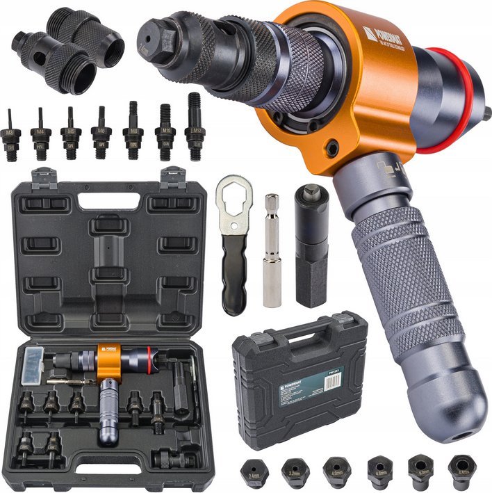 Powermat NITOWNICA DO NITONAKRĘTEK I NITÓW ADAPTER 3w1 NA WKRĘTARKĘ WIERTARKĘ 13 EL PM-NIA-13T