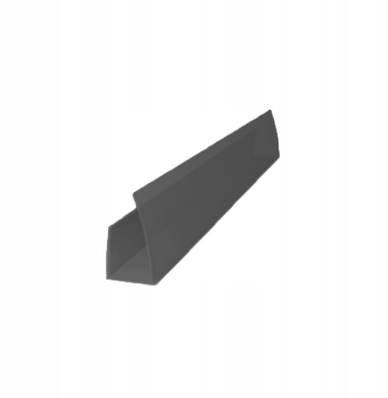 U-profil zamykający 2100mm dymny (szary) 10mm