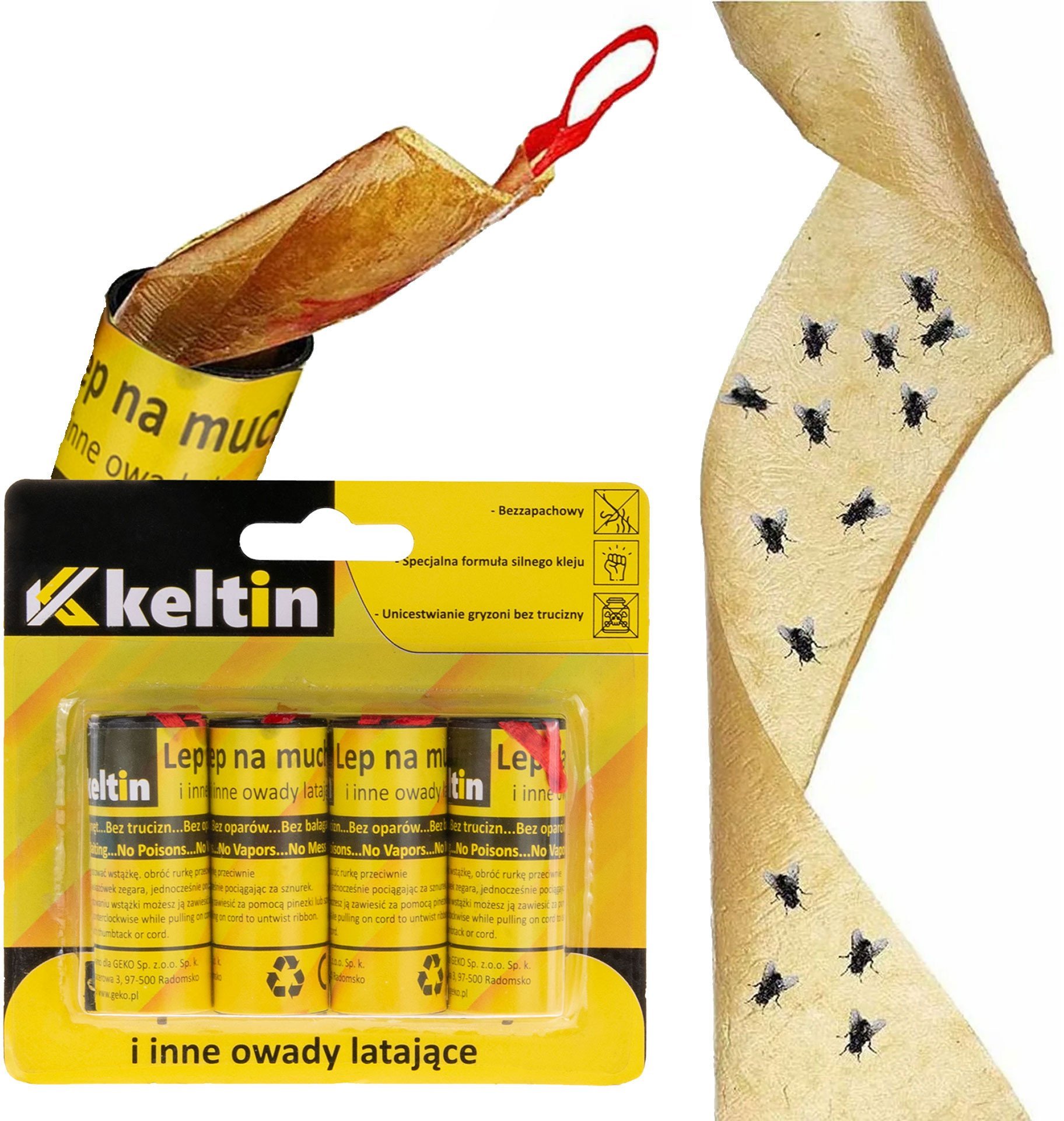 Lep na muchy i inne owady latające 4szt x 80cm (288)