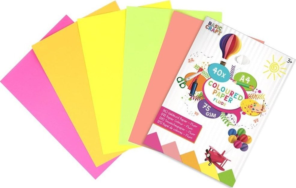Herlitz Papier kolorowy fluorescencyjny A4/40K