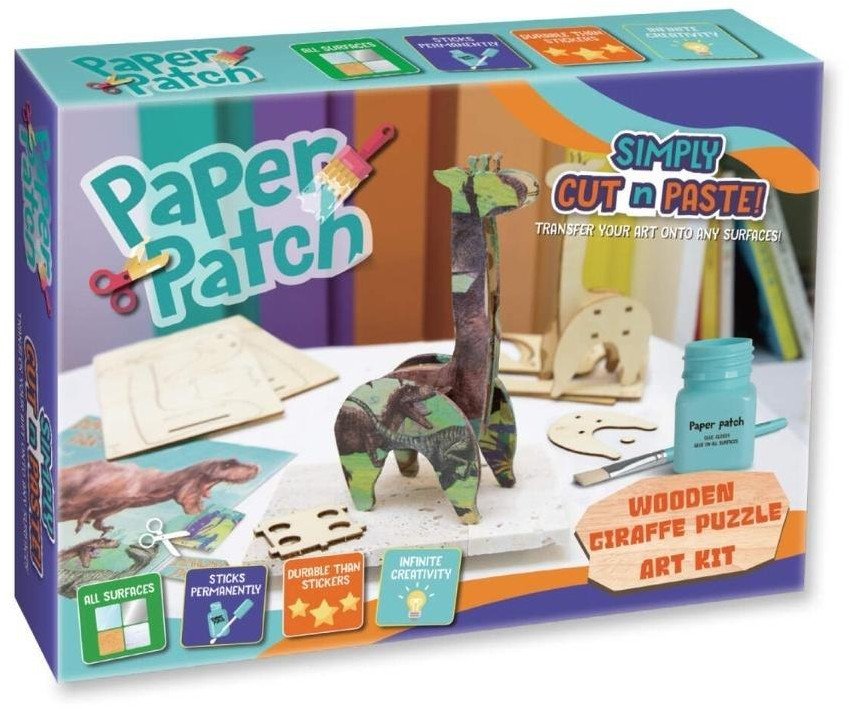 Zestaw decoupage Paper Patch - Puzzle Żyrafa drewn