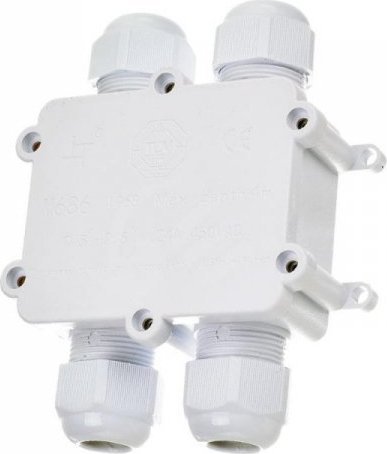 V-TAC Puszka Złączka Mufa Hermetyczna Biała 4x 4Pin 0.5-4mm2 Średnica kabla 8-12mm IP68 V-TAC VT-871