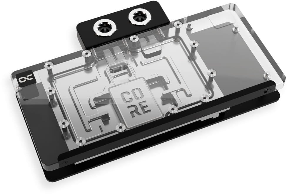 Alphacool Core RX 9070 XT Taichi Wasserblock, Backplate - Acryl, schwarz