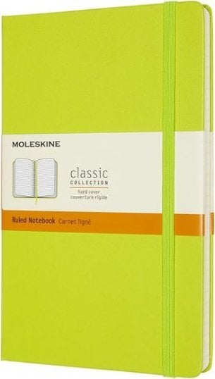 Moleskine Notes MOLESKINE Classic L (13x21cm), w linie, twarda oprawa, 240 stron, lemon green
