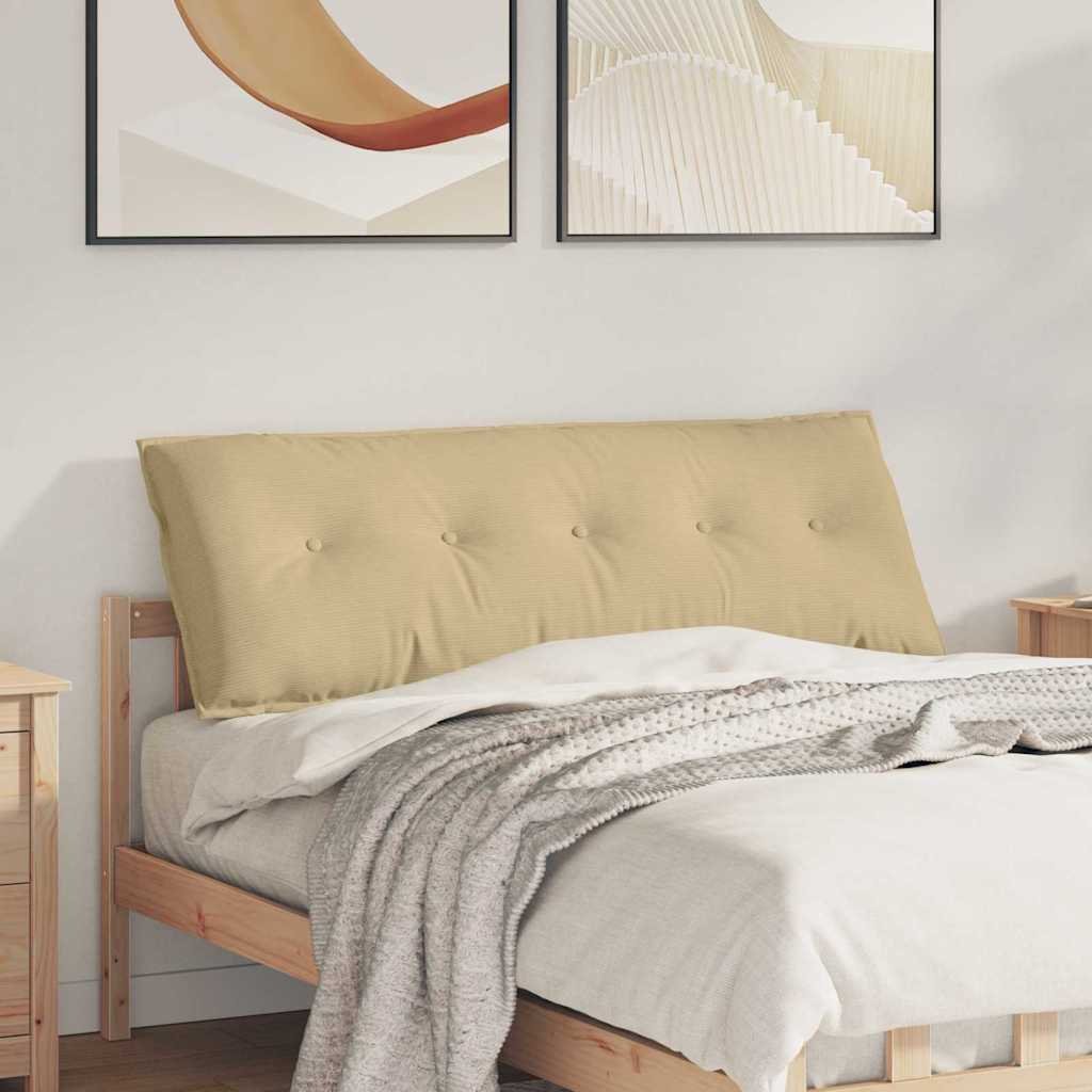 vidaXL Poduszka na plecy Szary zielony 140 x 50 cm Tkanina sztruksowa