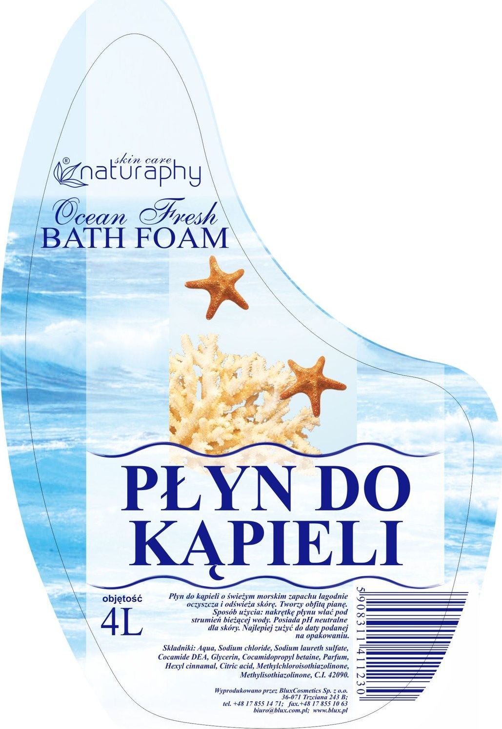 BluxCosmetics Płyn do kąpieli morski 4L