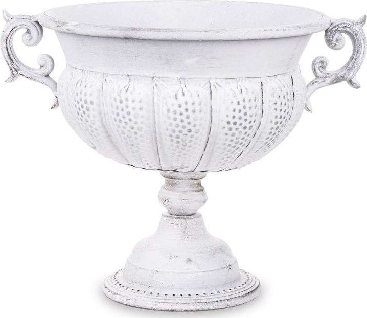 Pigmejka Osłonka Amfora Szara Antyczna Metalowa 26x33x26 cm uniwersalny